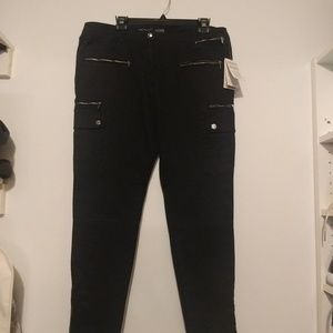 MICHAEL Michael Kors black zipper/pocket pants